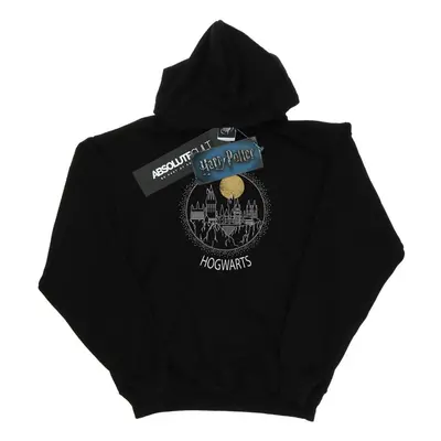 (7-8 Years, Black) Harry Potter Girls Hogwarts Circle Hoodie