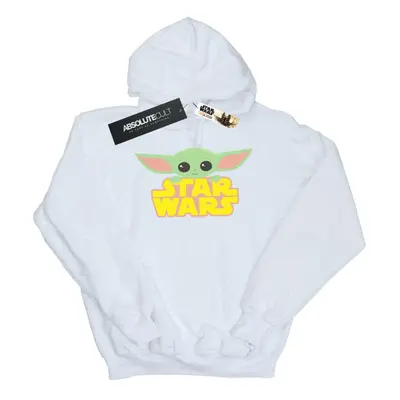 (12-13 Years, White) Star Wars Boys The Mandalorian The Child And Logo Hoodie