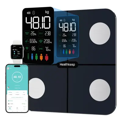 (Marine Blue) Smart Body Fat Scale with Large VA Display, Body Composition Indicators, Body Fat 