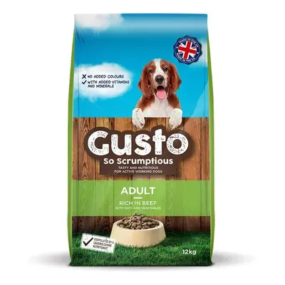 Gusto Complete Adult Working Dog Beef and Veg, kg