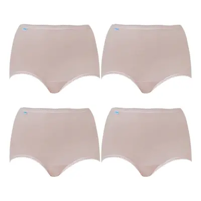 (22) 4x Sloggi Originals Maxi Briefs Womens Ladies Underwear Panties Pink Natural Bulk Undies