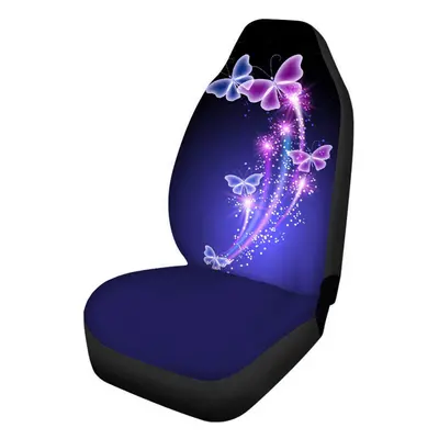 (Butterfly) PC Universal Car Seat Covers Printing Front Seat Cover Protector