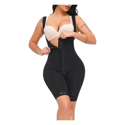 (Black, M) Shapewear Bodysuit For Women Tummy Control Fajas Colombianas Waist Trainer