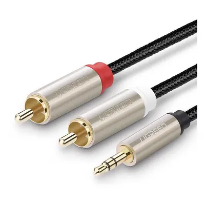 (5M) 3.5mm to 2RCA Male to Male Audio Cable for Phone Speaker Amplifier