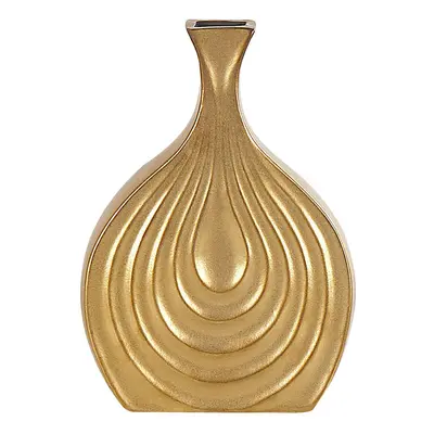 Decorative Vase THAPSUS Stoneware cm Gold