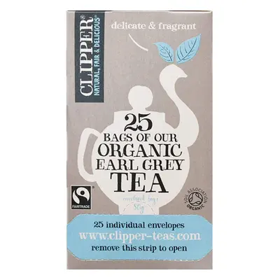 Clipper Organic & FT Earl Grey Tea Envelope S&T 25's (6 Pack)