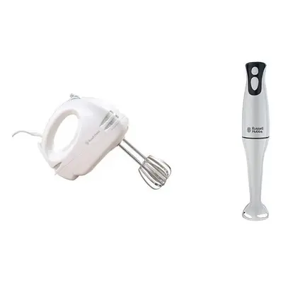 Russell Hobbs Food Collection Hand Mixer with Speed 125 W - White & Hobbs Food Collection Hand B