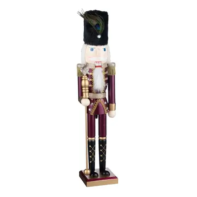 Delxe Christmas Nutcracker 61cm to bring that festive feeling-Burgundy