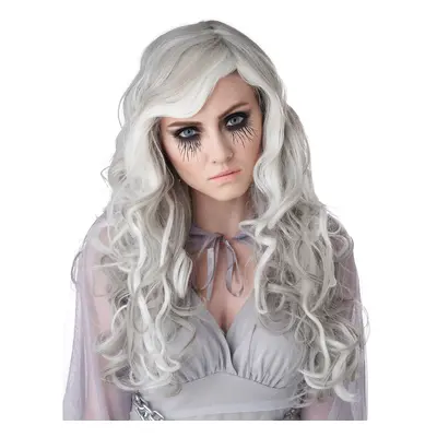 Women's long gray phosphorescent wig