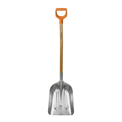 Fiskars Snow and Grain Shovel, Spade Width: cm, Aluminium-spade/Birch Wood, Handle with Syntheti