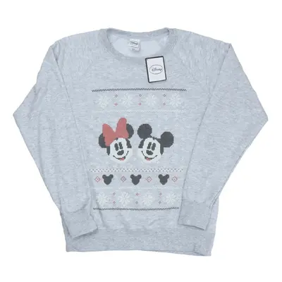 (S, Heather Grey) Disney Womens/Ladies Mickey Mouse Christmas Sweatshirt