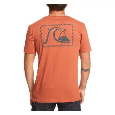 (L, Baked Clay) Quiksilver Mens The Original Short Sleeve Crew Neck Cotton T-Shirt Top Tee