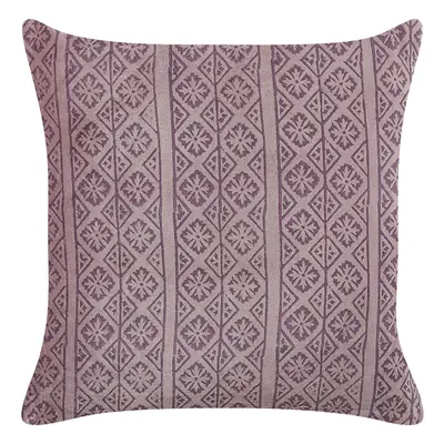 Velvet Cushion Geometric Pattern x cm Pink SILYBUM