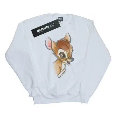 (S, White) Disney Womens/Ladies Bambi Drawing Sweatshirt