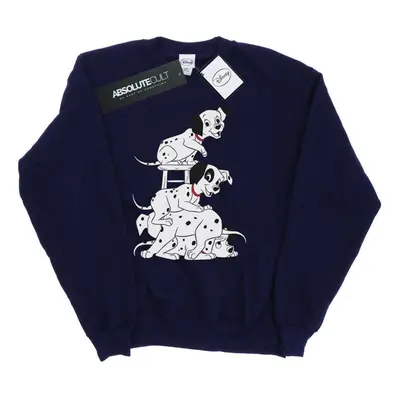 (S, Navy Blue) Disney Mens Dalmatians Chair Sweatshirt