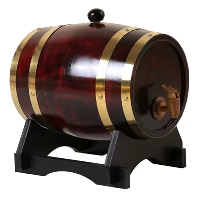 1.5L Whiskey Barrel Dispenser Aging Barrels Home Whiskey Barrel Decanter for Wine Spirits Beer a