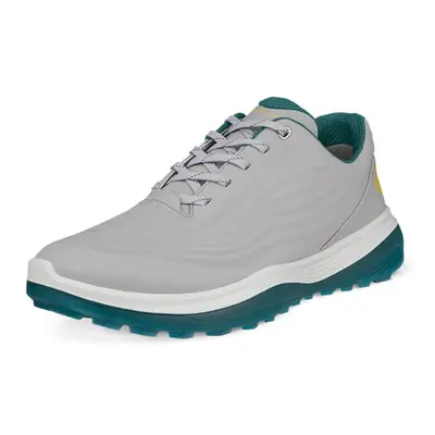 (UK 8-8.5, Concrete) Ecco Mens LT1 Lace Up Waterproof Spikeless Full Grain Leather Golf Shoes