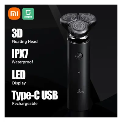 (black) Xiaomi Mijia Electric Shaver S500 Ipx7 Waterproof Men Razor With Triple Floating Blade H