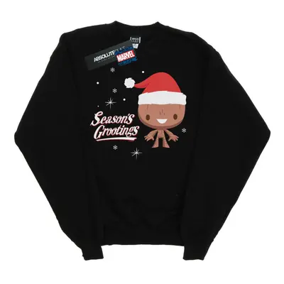 (M, Black) Marvel Mens Season's Grootings Sweatshirt