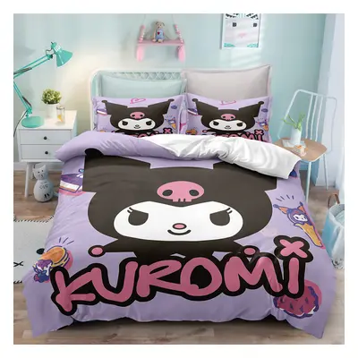 (Style 14, Single(135X200CM/2PCS)) kuromi Kids Bedding Single Double Duvet Cover UK