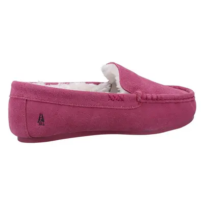 (Pink, (Adults')) Hush Puppies Annie Mocassin Suede Women's Pink Slippers