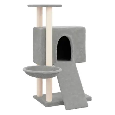 (light grey) vidaXL Cat Tree with Sisal Scratching Posts cm Cat Scratch Multi Colours