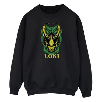 (M, Black) Marvel Mens Loki Badge Sweatshirt