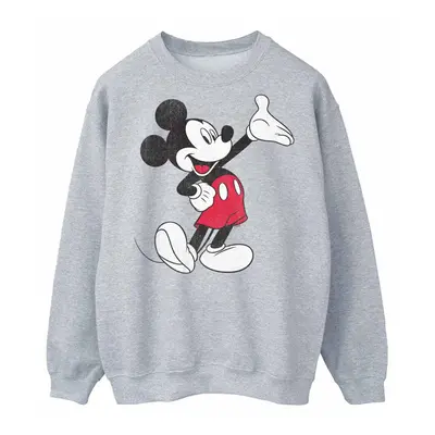 (XXL, Sports Grey) Mickey Mouse Womens/Ladies Traditional Wave Sweatshirt