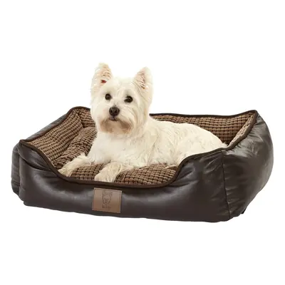 (Medium) Bunty Faux Leather Cat & Dog Bed, Machine Washable