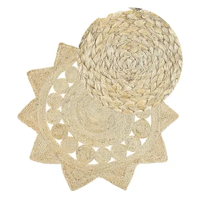 Round Jute Area Rug Ã¸ cm Beige ARABAN