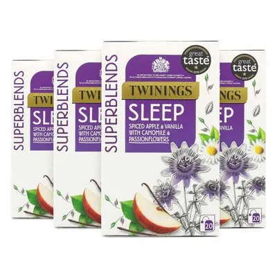 Twinings Superblends Sleep Tea with Spiced Apple, Vanilla, Camomile & Passionflowers, Teabags (M