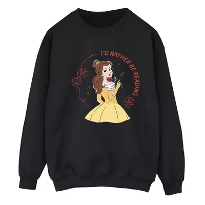 Disney Womens/Ladies Beauty And The Beast I'd Rather Be Reading Sweatshirt