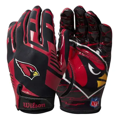 WILSON NFL Stretch Fit Football gloves - Arizona-Youth (WTF9327AZ)