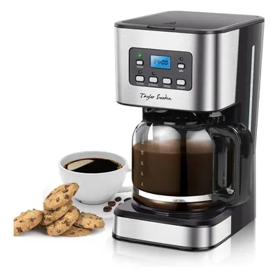 Filter Coffee Machine, Drip Coffee Maker with Programmable 24hr Timer, Keep Warm & Anti-Drip, Re