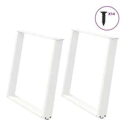 (white, x (72-73) cm) vidaXL Console Table Legs U-Shaped Desk Legs Metal Bar Stand DIY pcs Steel