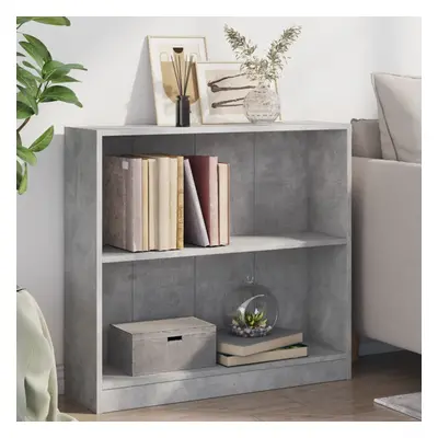 vidaXL Bookshelf Concrete Grey 80x24x75 cm Engineered Wood