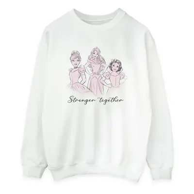 (XL, White) Disney Womens/Ladies Princesses Stronger Together Sweatshirt