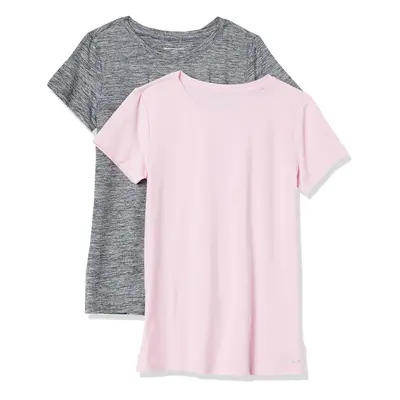 Womens Tech Stretch Short-Sleeve crewneck T-Shirt (Available in Plus Size), Pack of 2, grey Spac