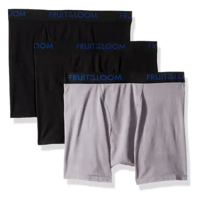 Fruit of the Loom Men's Premium 3pk Breathable Cotton Micro-mesh Boxer