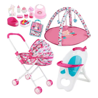 Kids Deluxe 4-in-1 Baby Doll Pretend Role Play Set