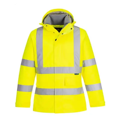 (L, Yellow) Portwest Mens Eco Friendly Hi-Vis Winter Jacket