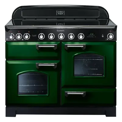 Rangemaster CDL110EIRG/C Classic Deluxe Racing Green with Chrome Trim 110cm Induction Range Cook