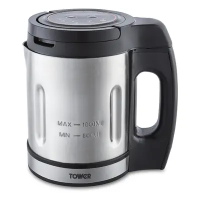 Tower T12056 1L Soup Maker, Stainless Steel, Silver