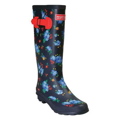 (8 UK, Floral) Regatta Womens Fairweather II Waterproof Outdoor Wellies Wellington Boots