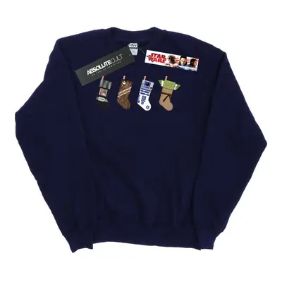 (XXL, Navy Blue) Star Wars Mens Christmas Stockings Sweatshirt