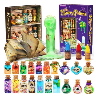 DECOHOME Mystery Potions Kit for Kids, Magic Mix Wizard Potion Bottles Craft Toys Creative Chris