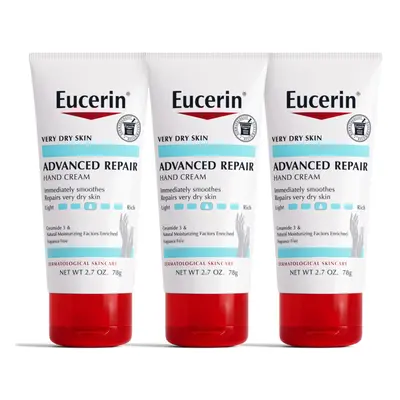 Eucerin Advanced Repair Hand cream - Fragrance Free, Hand Lotion for Very Dry Skin - Ounce (Pack