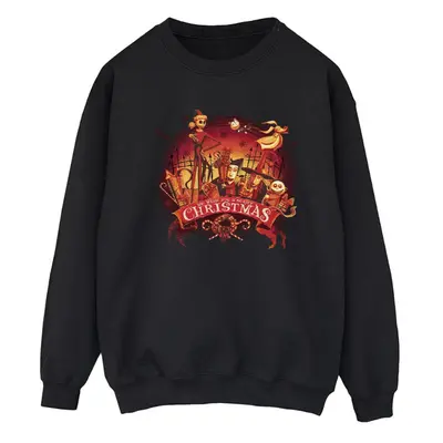 (M, Black) Disney Womens/Ladies The Nightmare Before Christmas Scary Christmas Sweatshirt