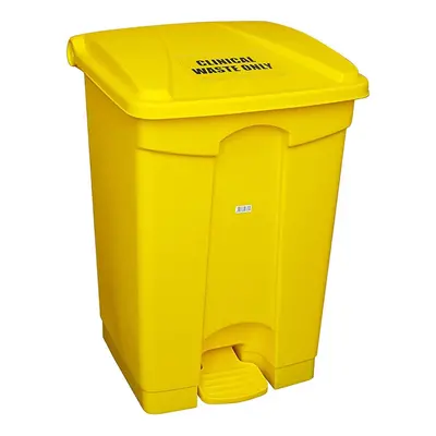 (30 Litre) Yellow Medical Step On Clinical Waste Peddle Bin Plastic