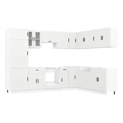 (white) vidaXL Kitchen Cabinet Set Piece Cabinet Cupboard Porto Engineered Wood